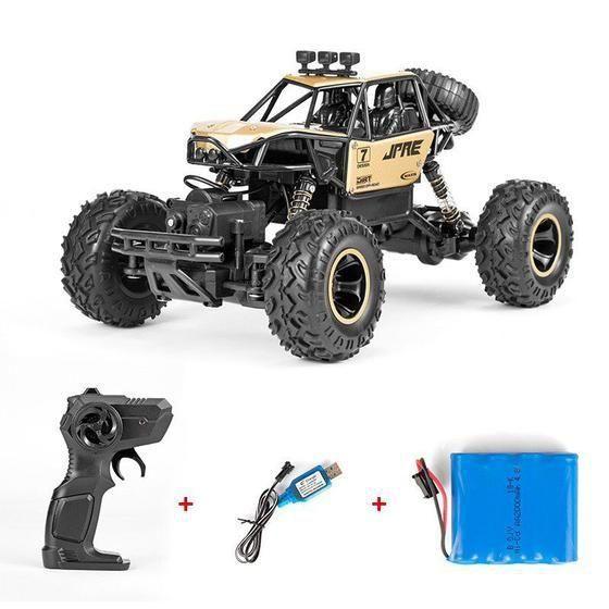 Imagem de Carrinho Controle Remoto Recarregável OFF Road 4X4 Rock Crawler DRO(amarelo)