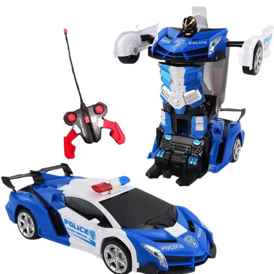 Imagem de Carrinho Controle Remoto vira robô Transformers 7 Funções Recarregável