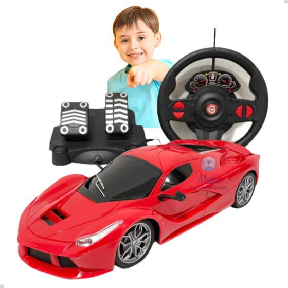 Carrinho Controle Remoto Volante Pedal Direção Por Sensores Menor preço em Carrinho Controle Remoto Volante Pedal Direção Por Sensores