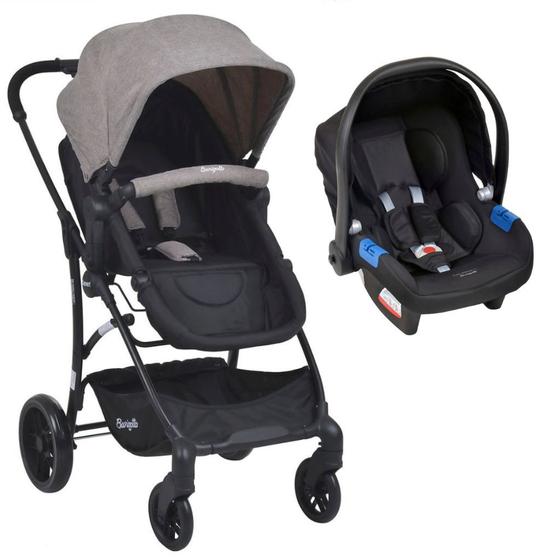 Carrinho de Bebe Burigotto Bebê Conforto Travel System Convert Cappuccino