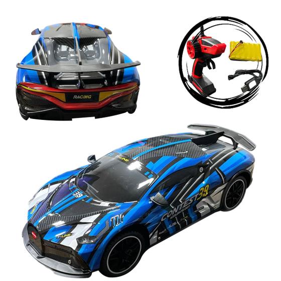 Imagem de Carrinho Corrida Drift Controle Remoto Rc 2.4g 25km/h Azul