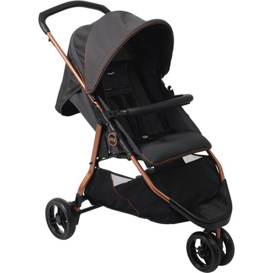 Carrinho de Bebe Burigotto Cr3 Cinza e Cobre