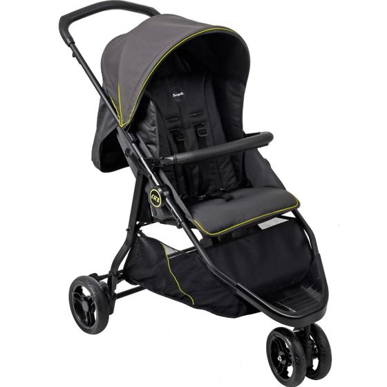 Imagem de Carrinho de Bebe 3 Rodas Berço Passeio Burigotto CR3 Gray Neon