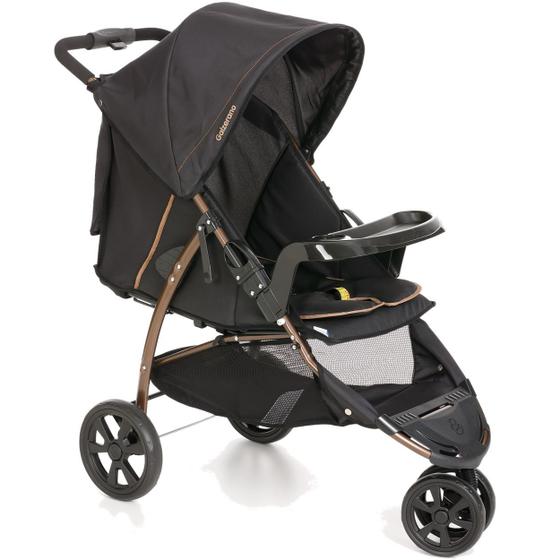 Carrinho de Bebe Galzerano Cross Preto e Cobre Carrinho de Bebe Galzerano Cross Preto e Cobre