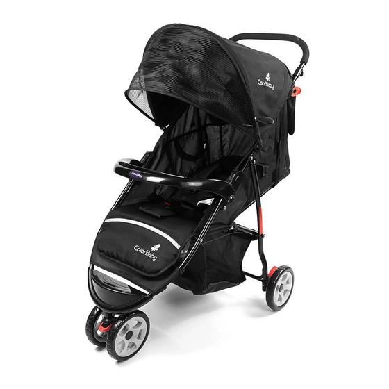 Carrinho de Bebe Colorbaby Speed Preto Carrinho de Bebe Colorbaby Speed Preto