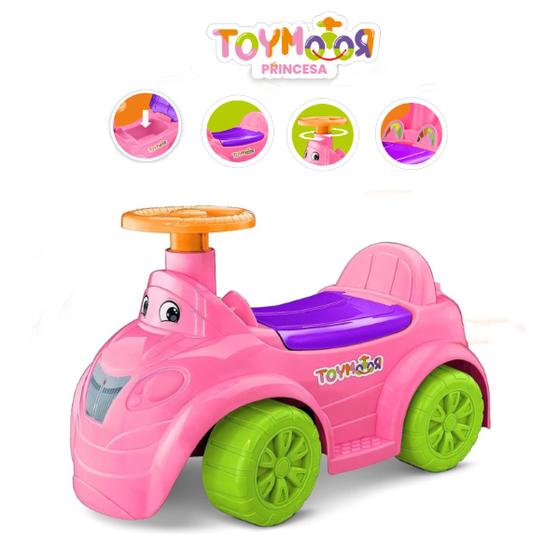 Imagem de Carrinho De Bebê Andador Triciclo Princesa Empurrar ToyMotor