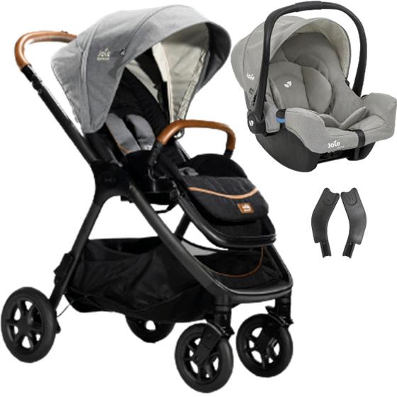 Imagem de Carrinho de Bebe Berço Joie Finiti com Bebe Conforto Carbon