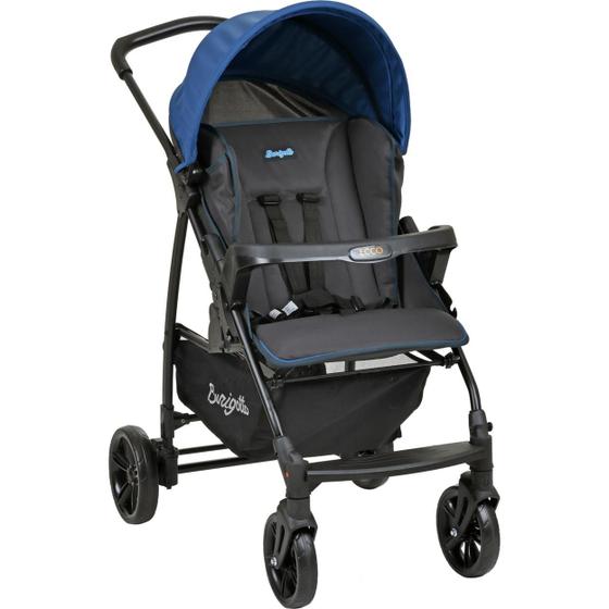 Carrinho de Bebe Burigotto Ecco Azul e Cinza Carrinho de Bebe Burigotto Ecco Azul e Cinza