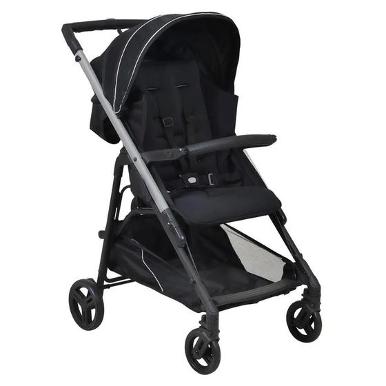 Carrinho de Bebe Burigotto Tak Silver Preto Carrinho de Bebe Burigotto Tak Silver Preto