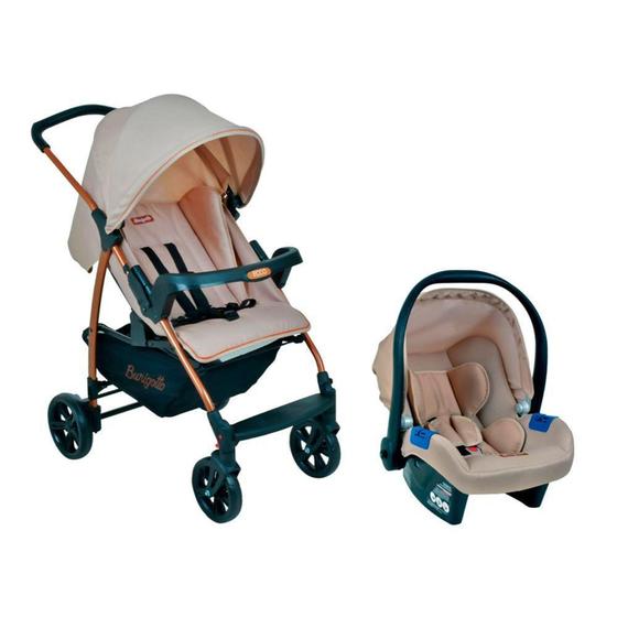 Carrinho de Bebe Burigotto Bebê Conforto Ecco Mon Amour Bege 4020 Carrinho de Bebe Burigotto Bebê Conforto Ecco Mon Amour Bege 4020