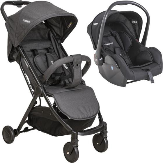 Carrinho de Bebe Kiddo Bebê Conforto Road Preto Carrinho de Bebe Kiddo Bebê Conforto Road Preto