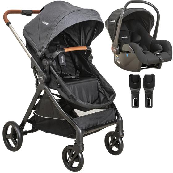 Imagem de Carrinho de Bebe com Bebe Conforto Kiddo Speedy Melange Grafite