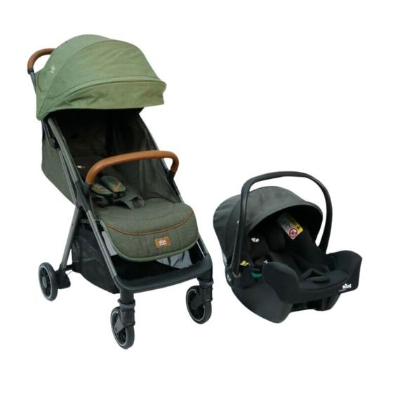 Imagem de Carrinho de Bebê Combo Parcel Verde Pine com Bebê Conforto I-snug Shale Joie