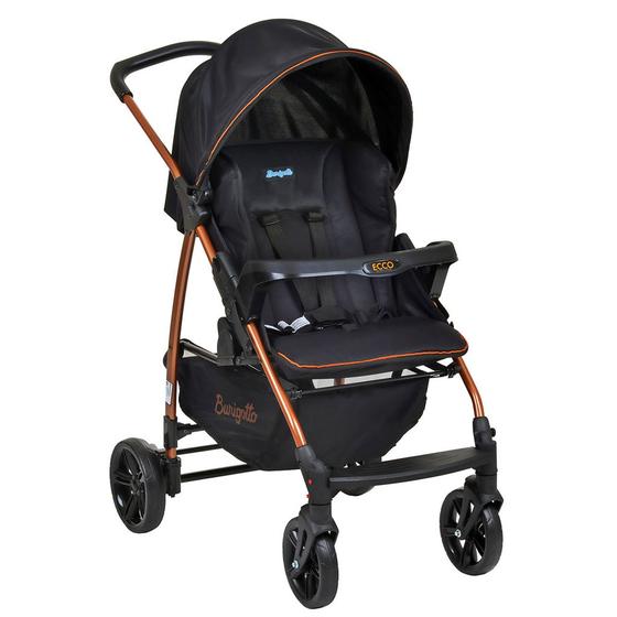 Carrinho De Bebê Ecco Preto Cobre (até 15 Kg) - Burigotto Menor preço em Carrinho De Bebê Ecco Preto Cobre (até 15 Kg) - Burigotto