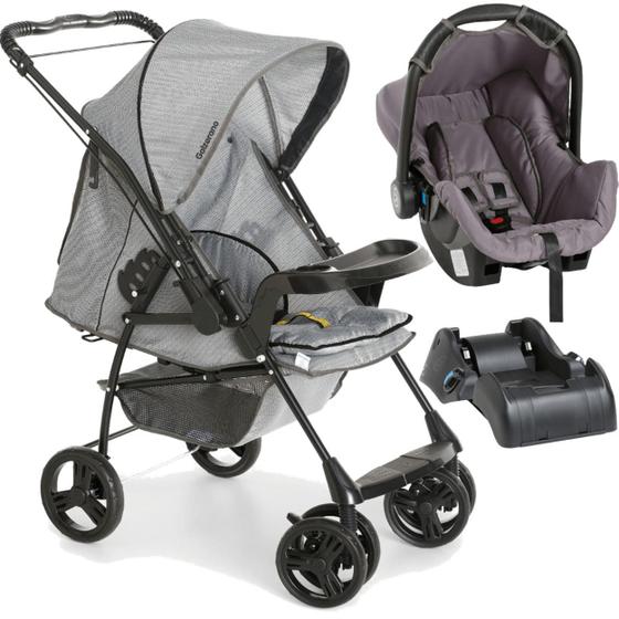 Imagem de Carrinho de Bebe Galzerano Milano Bebe Conforto Base Cinza