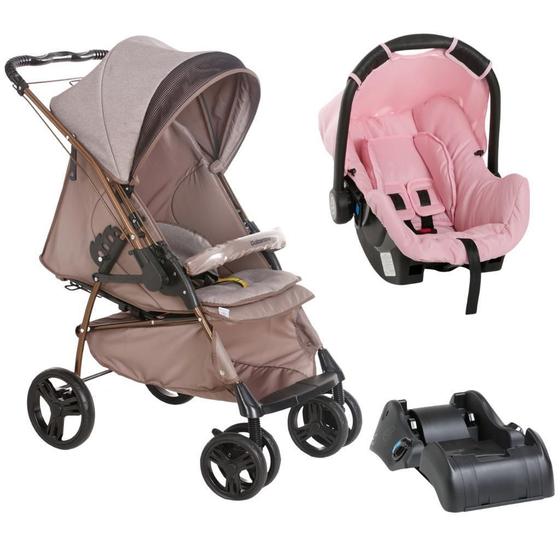 Imagem de Carrinho De Bebê Maranello Ii Com Bebê Conforto Grid E Base