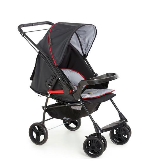 Carrinho de Bebe Galzerano Milano Reversível Ii Cinza e Preto