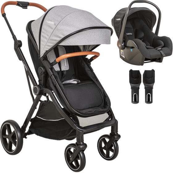 Imagem de Carrinho de Bebe Moises Kiddo Nomad com Bebe Conforto Grafite