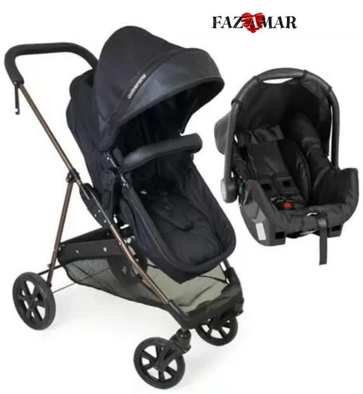 Imagem de Carrinho de bebê Napoli Travel System Preto Cobre -Galzerano