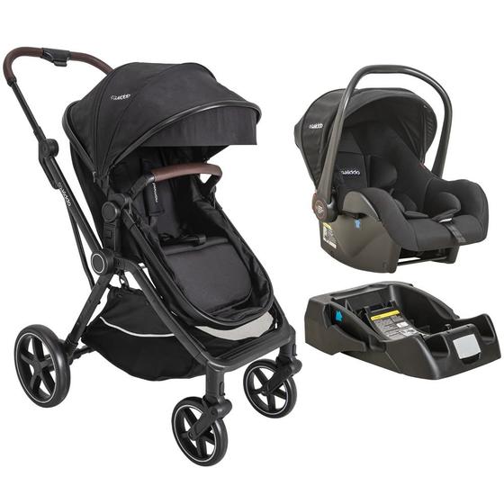Carrinho de Bebe Kiddo Bebê Conforto Trio Nomad Preto Carrinho de Bebe Kiddo Bebê Conforto Trio Nomad Preto