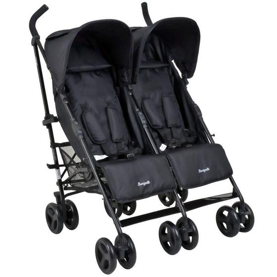 Imagem de Carrinho de Bebe para Gemeos Burigotto Twingo Black Preto