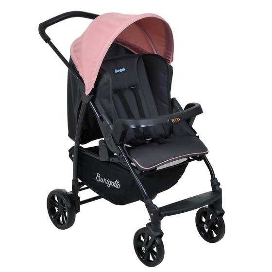 Imagem de Carrinho de Bebê para Passeio Burigotto Ecco de 0 até 15 Kg Cinza com Rosa