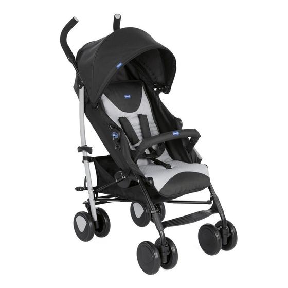 Imagem de Carrinho de Bebê para Passeio Chicco Echo com Bumper Bar Stone de 0 Meses até 15kg Preto com Cinza