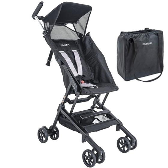 Imagem de Carrinho de Bebe para Passeio Compacto Leve Kiddo Nano Preto