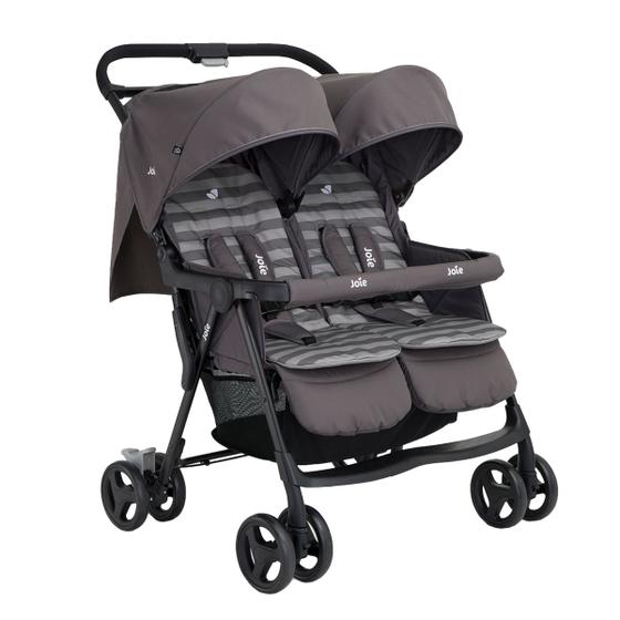 Carrinho de Bebe Joie Gêmeos Aire Twin Dark Pewter Cinza