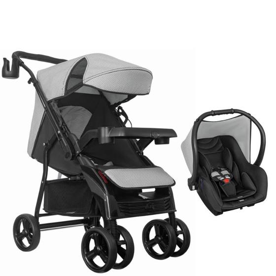 Imagem de Carrinho De Bebê Preto Nivo Com Bebê Conforto - Tutti Baby