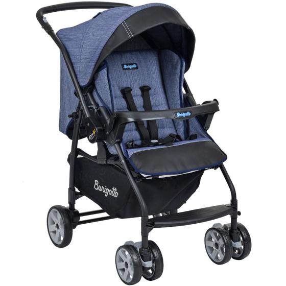 Carrinho de Bebe Burigotto Rio K Mesclado Azul