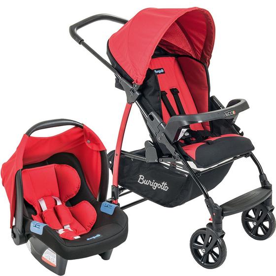 Carrinho de Bebe Burigotto Bebê Conforto Ecco Vermelho