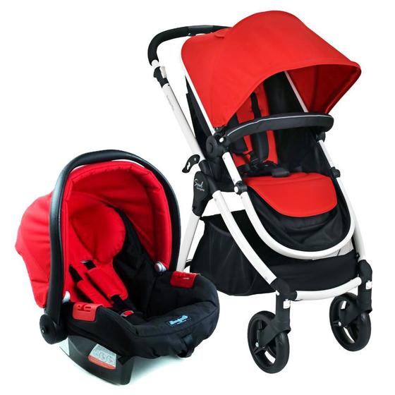 Imagem de Carrinho de Bebê Travel System Soul + Touring Evolution Red Black Burigotto