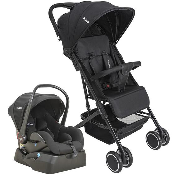 Carrinho de Bebe Whoop Bebê Conforto Mascote Preto Carrinho de Bebe Whoop Bebê Conforto Mascote Preto