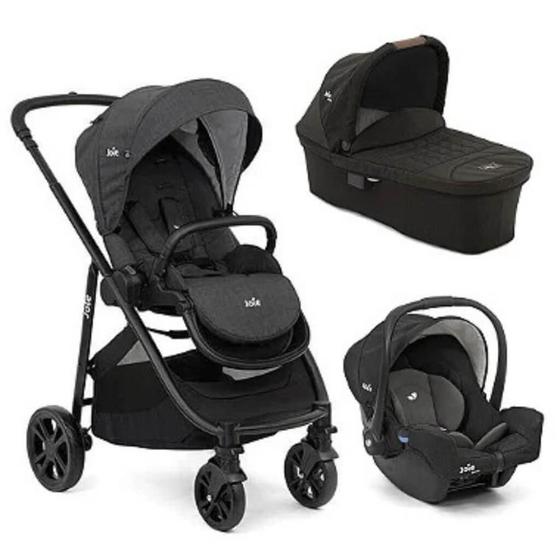 Carrinho de Bebe Joie Bebê Conforto Trio Versatrax Pavement Preto Carrinho de Bebe Joie Bebê Conforto Trio Versatrax Pavement Preto