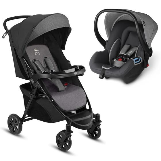 Carrinho de Bebe Cbx Bebê Conforto Woya Cinza Carrinho de Bebe Cbx Bebê Conforto Woya Cinza