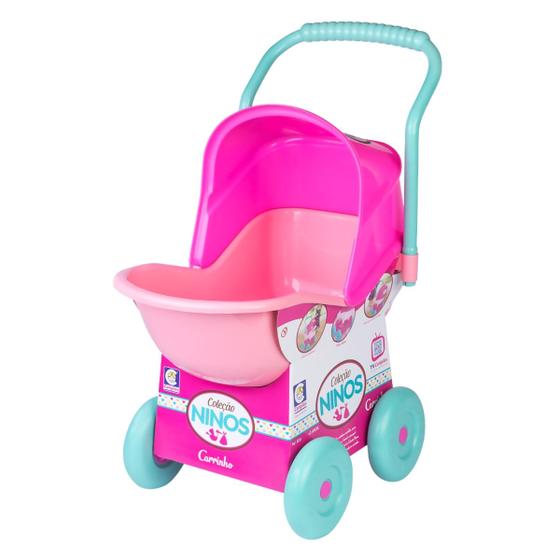Imagem de Carrinho De Boneca Grande Colecao Ninos Carrinho Rosa Fashion