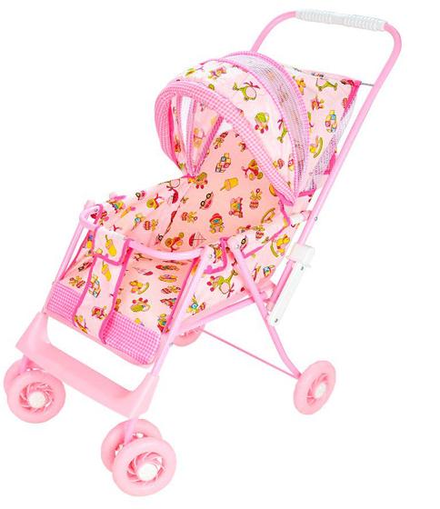 Carrinho de Boneca Mp Kids Milano Luxo Rosa Menor preço em Carrinho de Boneca Mp Kids Milano Luxo Rosa