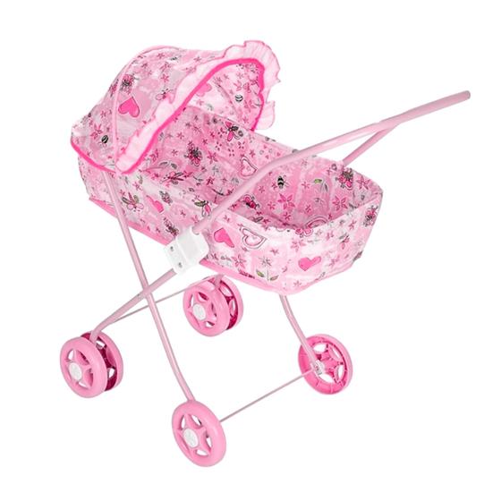 Carrinho De Boneca Passeio Luxo Bebê Berço Rosa - Mep Kids Menor preço em Carrinho De Boneca Passeio Luxo Bebê Berço Rosa - Mep Kids