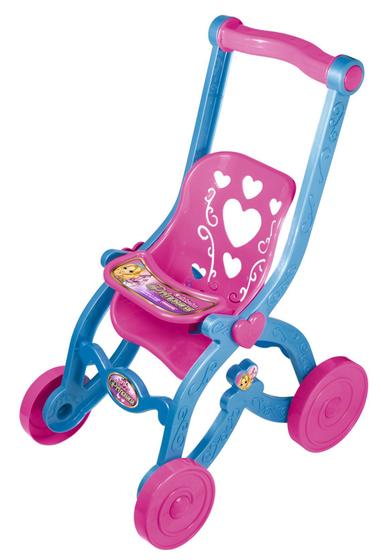 Imagem de Carrinho de Boneca Princesas Rosa E Azul Brinquedo Luxo