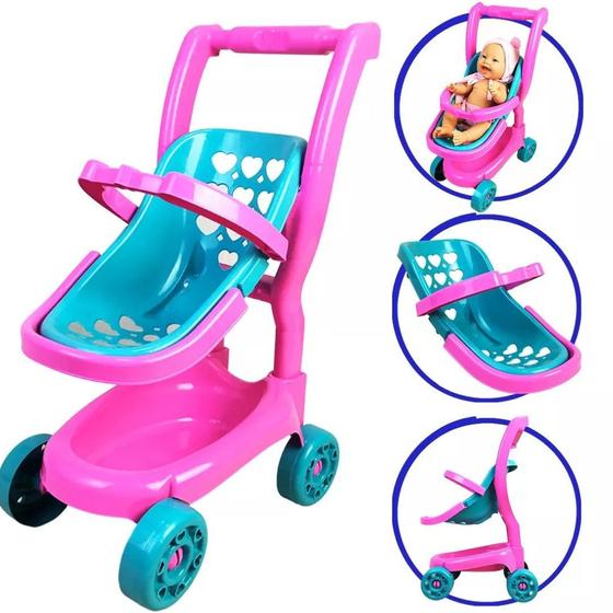 Carrinho de Boneca vira Bebê Conforto 2 em 1 Brinquedo Menina Rosa Faz de Conta Menor preço em Carrinho de Boneca vira Bebê Conforto 2 em 1 Brinquedo Menina Rosa Faz de Conta