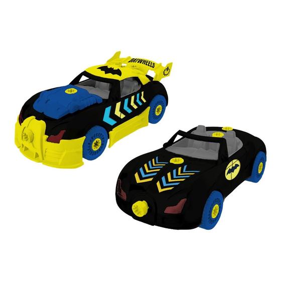 Carrinho de brinquedo Batwheels 2 em 1 Turbo Tools Bugatti DC Multikids ...