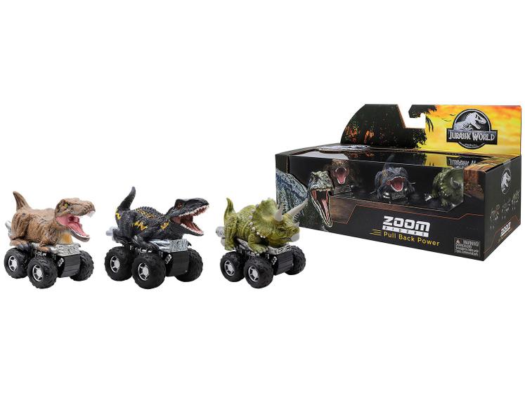 Rocco Giocattoli – Jurassic World Zoom Rides 3 Pack (Assortito) – Figure Dinosauri