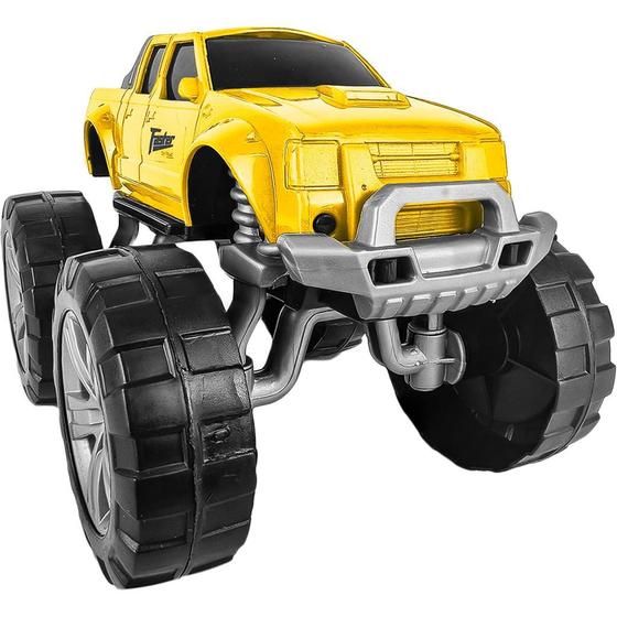Imagem de Carrinho De Brinquedo Monster Truck Com Rodas Grande Usual Brinquedos 19cm