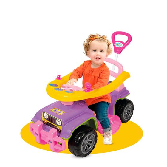 Imagem de Carrinho de Brinquedo para Passeio Jip Jip Andador Infantil Empurrador Quadriciclo Bebê Criança Menino Menina Dia das Crianças