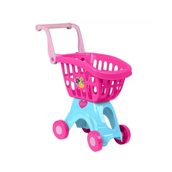 Imagem de Carrinho De Compras Barbie Mercado Brinquedo Infantil Menina