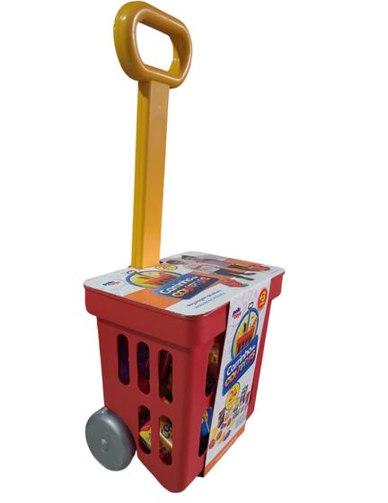 Imagem de Carrinho de Compras Brinquedo Supermercado Vendinha Infantil