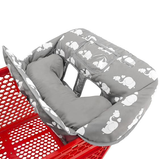 Imagem de Carrinho de Compras e Capa para Cadeira Alta Love&Go com Almofada Macia