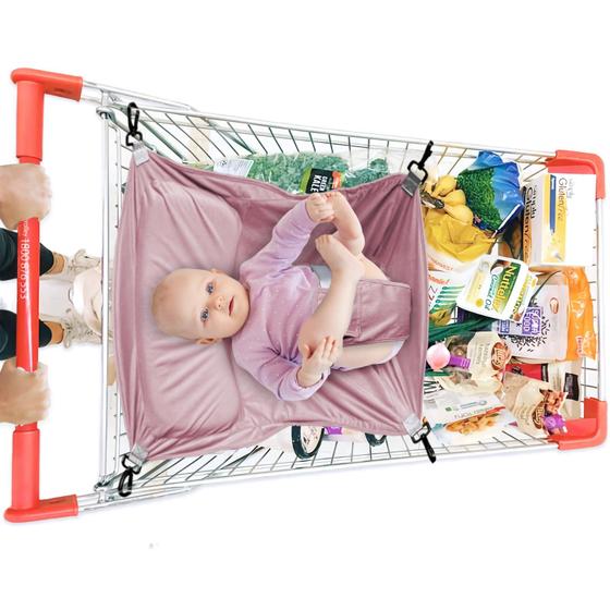 Imagem de Carrinho de compras Hammock HMOCK Baby para bebês com bolsa de armazenamento