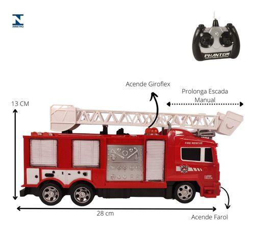 Imagem de Carrinho De Controle Caminhão Bombeiros 1:30 Top